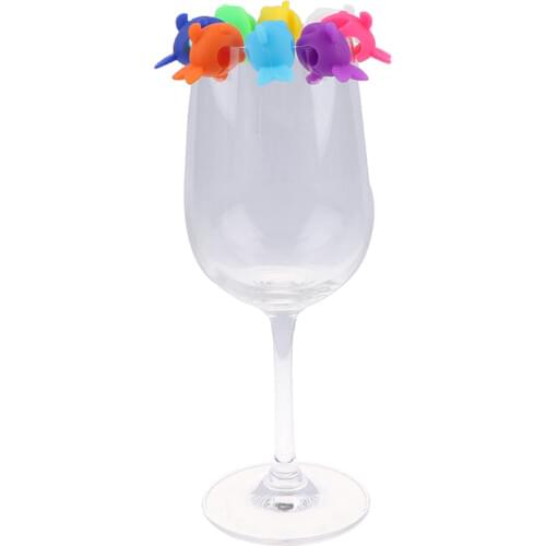6Pcs/set Funny Cup Identify Label Silicone Party Wine Glass Bottle Drink Cup Marker Tags New Arrivals