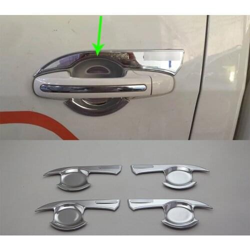 Car Accessories Exterior Decoration ABS Chrome Door Handle Bowl Cover Trims For Foton Tunland 2016 Car-styling