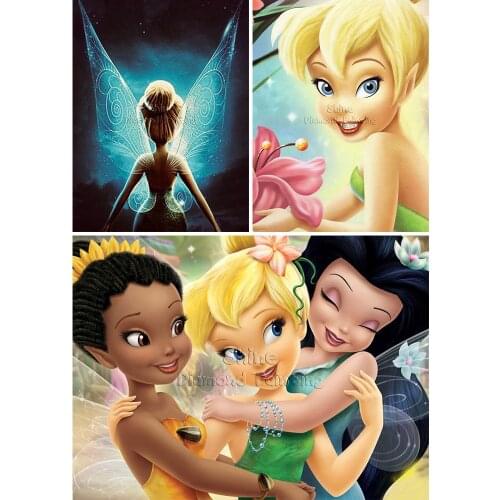 5D Diamond Painting Disney Cartoon Elves Fairy New Arrivals TinkerBell Hobby Art DIY Full Drill Mosaic Crafts Home Decoration
