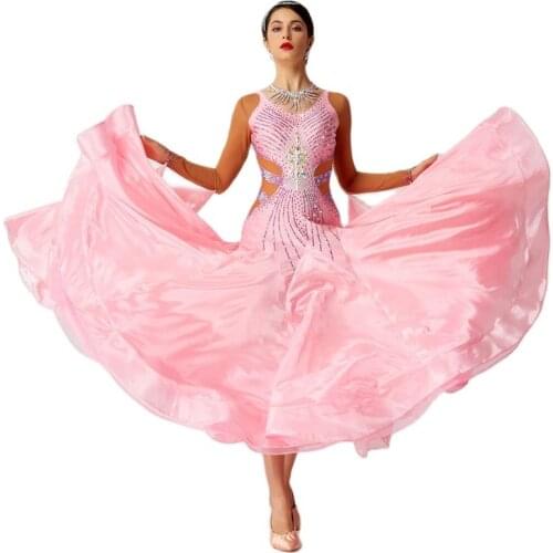 B-2065 High-end dancing queen dress modern ballroom high quality competition ballroom dance dresses women adult for sale