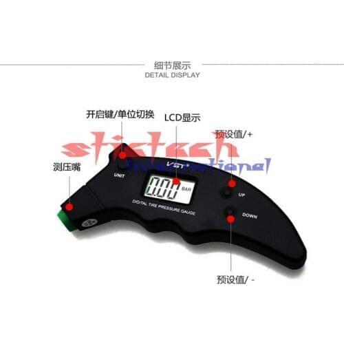 By dhl or ems 50pcs Electonic Car Tire Pressure Gauge Motorcycle Tyre Pressure Meter Tester Monitor Diagnostic Tool hot sale