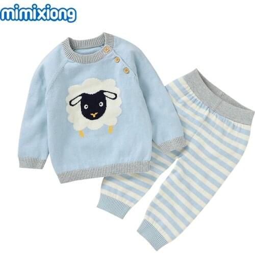 Baby Clothes Autumn Casual Long Sleeve Sweater Shirt+Pants Newborn Infantil Boys Girls 2pcs Outfits Sets Winter Toddler Knitwear