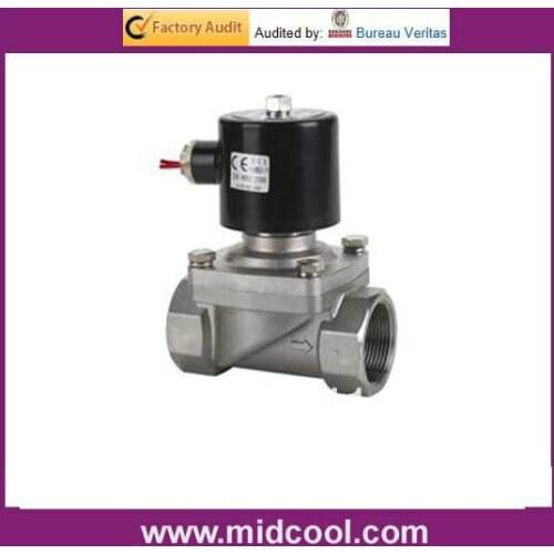 Food Class Silicon Gel Diaphragm Solenoid Valve 1/2'' Normally Closed 2 Way SS304 Water Diesel 2S160-15