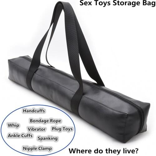 Erotic Accessories of Bdsm Bondage Sex Toys for Handcuffs Spanking Whip Collar Nipple Clamp Leather Large Capacity Storage