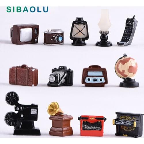 Artificial Antique household appliances Miniature figurine cartoon model fairy garden Dollhouse home decoration DIY accessories
