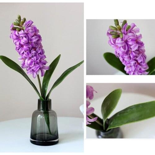 Artificial Hyacinthus Orientalis Flowers Real Touch Mini Good Orchid 25" for Wedding Decorative Flower