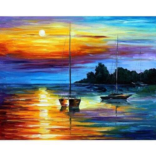 Painting for sale Colorful oil paintings Canvas florida sunset Modern Wall Art Home Decor High quality Handpainted