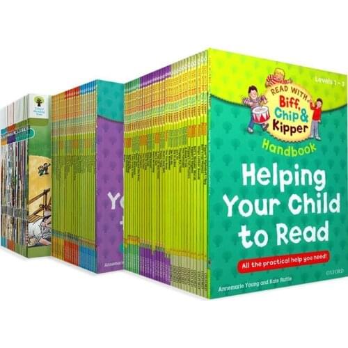 1 set 98 books 1-9 level Oxford reading tree Richer reading learing Helping Child to read Phonics English story Picture book