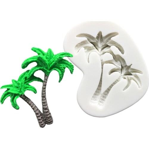 Coconut Palm Tree Silicone Sugarcraft Cupcake Baking Mold Fondant Cake Decorating Tools