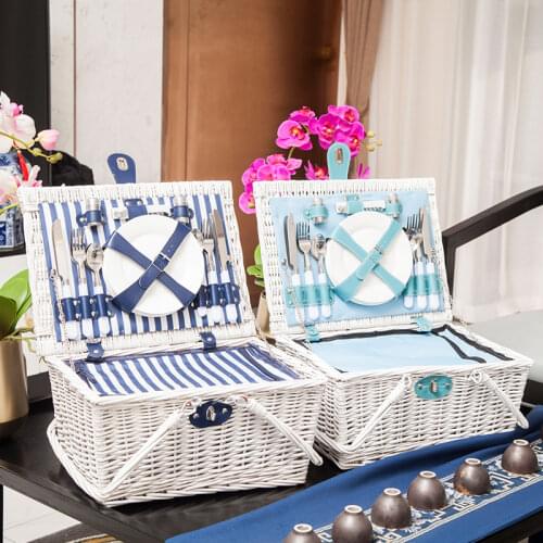 Rattan Picnic Basket Hand-held Receiving Shopping Thermal Insulation Food Outdoor Box