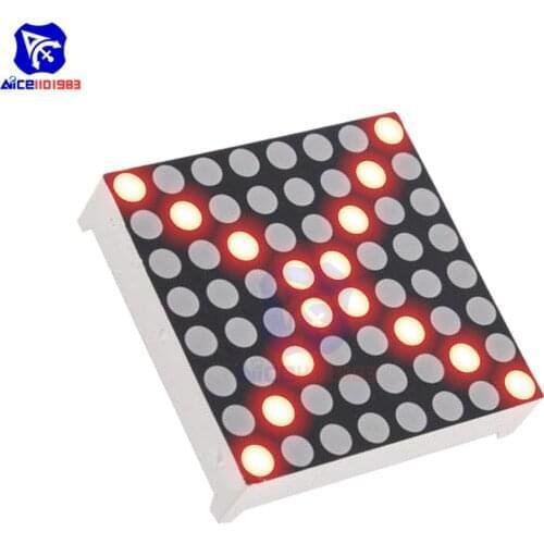 Diymore 8x8 Red LED Matrix 3mm Dia. Common Anode LED Module for Arduino