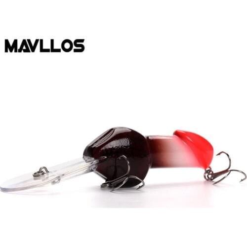 Mavllos Big Deep Dick Sinking Fishing Lure 85mm 27g Rattle Minnow Crankbait 4 Colors Hard Artificial Bait Wobbler Popper
