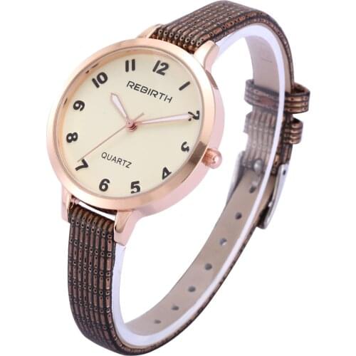 Fashion Women Luxury Bracelet Watch Rose Gold Quartz WristWatches Casual Leather Watches Montres Femmes Relojes Mujer