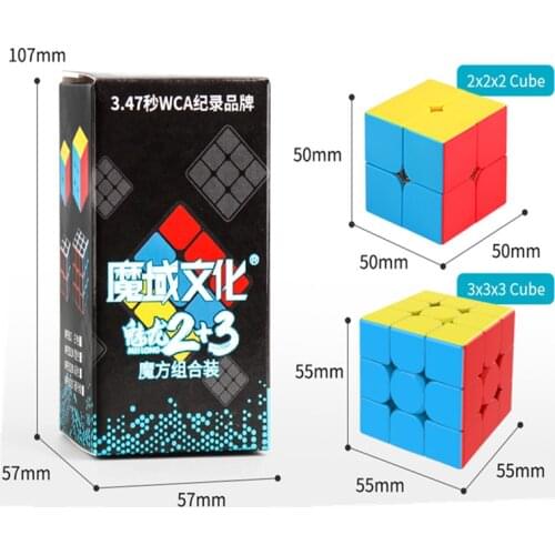 Meilong 2+3cubes set Moyu 2x2 3x3 Cubes Set 2x2x2 3x3x3 MoYu Cube Gift Cube set magic puzzle cube 2in1 set