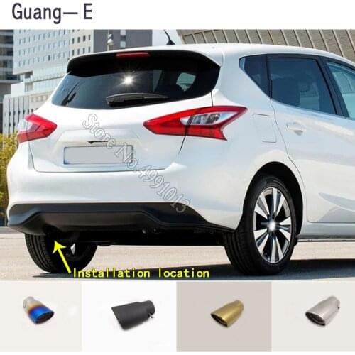 Car stickers cover muffler exterior back end pipe dedicate exhaust tip tail outlet ornament 1pcs For Nissan Pulsar 2014-2017