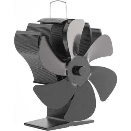 Updated Heat Powered Stove Fan Larger Air Flow Heat Powered Stove 6-blade Eco Friendly and Efficient Wood Stove Fan