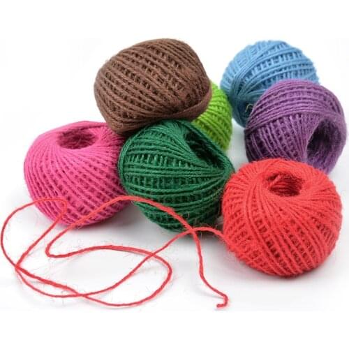 30M/Roll Natural Burlap Hessian Jute Twine Cord Hemp Rope Party Valentine Gift Wrapping Cords Thread DIY Gift Packaging Supplies