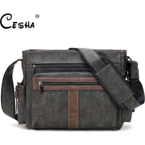 Soft Leather Men Vintage Travel Crossbody Bag Durable Leather Male Casual Shoulder Bag High Quality Messenger Textbook Bags