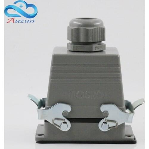 Rectangular H32B - HE - 032-1 heavy air 32 pin connector plug at the top of the line 16 a500v two retaining screw