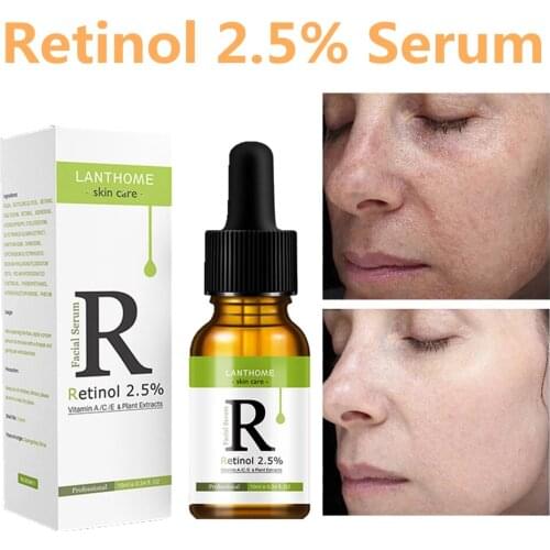 Retinol 2.5% Vitamin C/A/E Facial Anti Wrinkle Serum Remove Dark Spots Collagen Serum Anti Aging Essence Whitening Skin Care