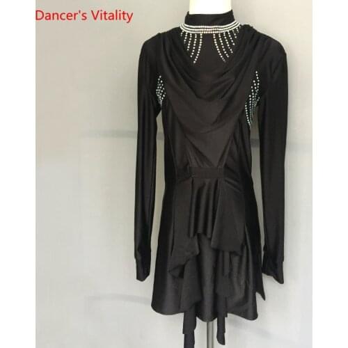 2018 Latin Dance Shirts Mens Ballroom Dancing Wear Adult Child Standard Tops Performance Competition Clothing Customize Clothes