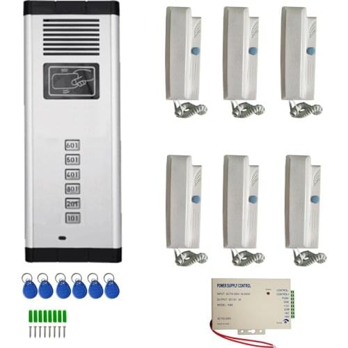 Vigtech Audio Building Intercom System Phone Handset With 2-wire For Apartment No-Visual Device Multi Button