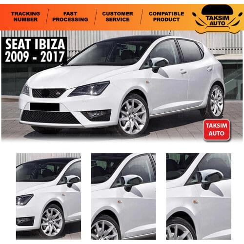 Right and Left) For Seat Ibiza 4 Bat Mirror Cover Piano Black 2009-2017 From Quality Product Full Harmony 1 Suit 2 Piece