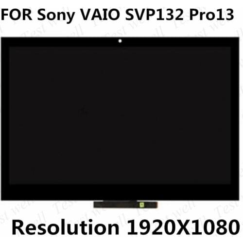 Test well 13.3" LCD Touch Screen Digitizer Assembly FOR Sony VAIO SVP13 Pro13 SVP132 SVP132A VVX13F009G001 FHD 1920*1080 Display