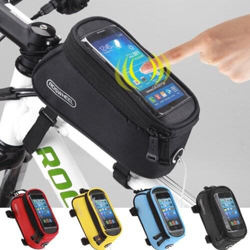 Outdoor Front Tube Bicycle Bag Waterproof Mountain Bike Touch Screen Phone Case Handlebar Pouch