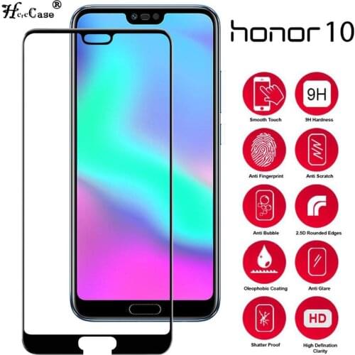 For Huawei Honor 10 Tempered Glass Full Cover Screen Protector Honor 10 Glass Protective Glass Honor10 Film 5.84" COL-L29 L29