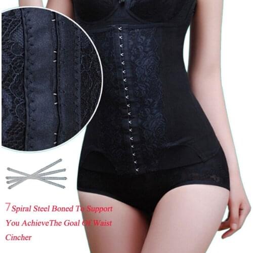 Women Corset Slimming Belt Waist Cincher Shaper Waist Trainer Corsets Top 7 Steel Bone Shapewear Body Shaper Underwear