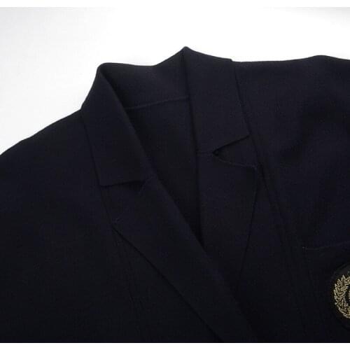 Women Cardigan Spring Autumn Long Sleeve Knitted V-Neck Turndown Collar Solid Elegant High Street Chic Stunning Preppy S