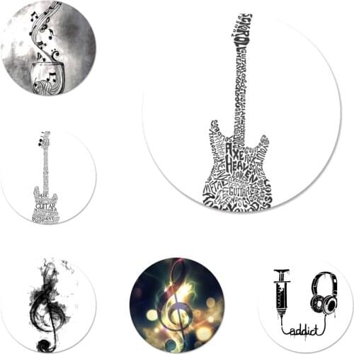 Music in the world Badge Brooch Pin Accessories For Clothes Backpack Decoration gift 58mm