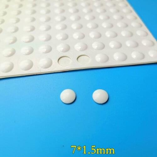 100PCS 7*1.5MM SELF ADHESIVE SOFT ANTI SLIP BUMPERS SILICONE RUBBER FEET PADS GREAT SILICA GEL SHOCK ABSORBER CABNET SILENCER