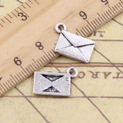 25pcs Charms Letter Envelope 15x11mm Tibetan Silver Color Pendants Crafts Making Findings Handmade Antique DIY Jewelry