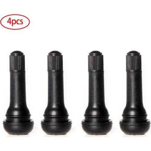 4PCs/set Black TR414 Rubber Car Wheel Tire Valve Stems with Caps Tyre Rubber Valves Car Tire Wheel Accessorie
