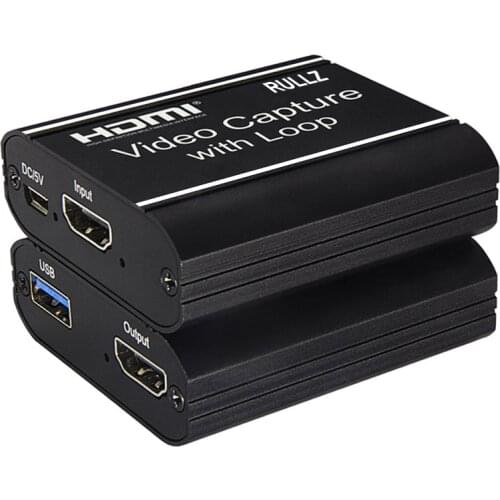 4K HD 1080P Video Capture Card USB 2.0 Game Capture Board Audio Recording Live Streaming Broadcast HDMI-compatible Tv Local Loop