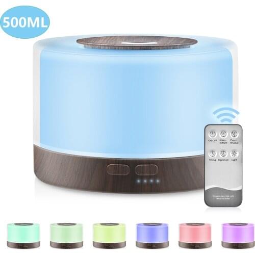 500ML Aromatherapy Diffuser Xiomi Air Humidifier with LED Light Home Room Ultrasonic Cool Mist Aroma Essential Oil Diffuser