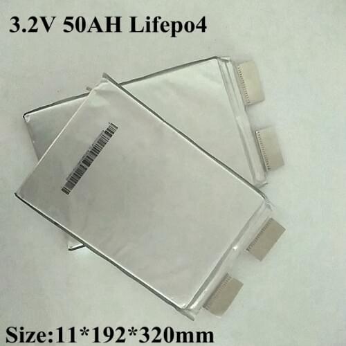 1pc 3.2v 50Ah Lifepo4 Battery 250A Discharge High Capacity Lifepo4 Cells for Diy Pack Golf Cart Tour Coach Electric Vehicle