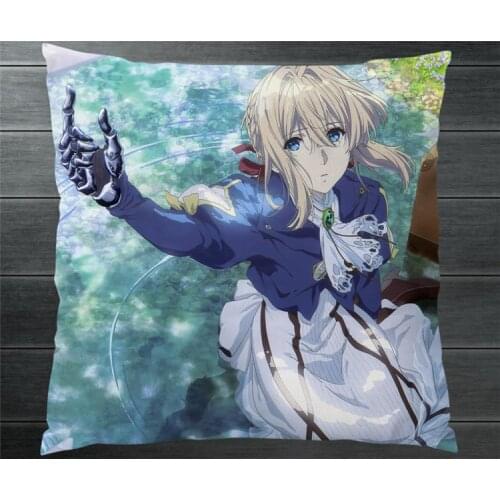 Anime Violet Evergarden Two Side 40x40cm Pillowcases Pillow Cushion Case Cover Violet Evergarden Cosplay Gift New P6