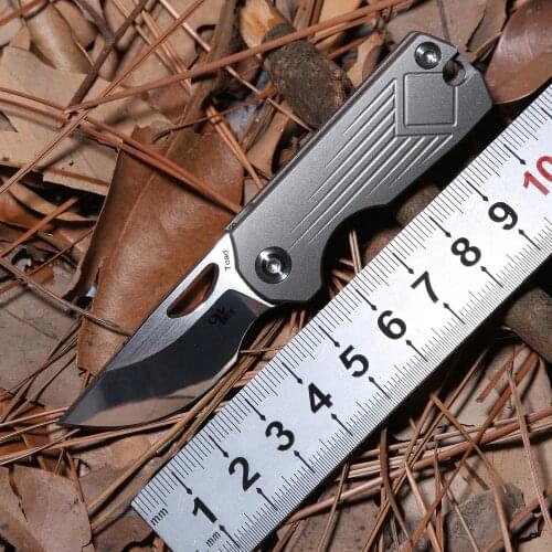 CH mini original folding knife AUS-8 Blade ball bearing Titanium handle camping hunting outdoor survival pocket knives EDC tool
