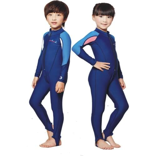 Childrens DIVESKINS Full Suit Swimwear Jumpsuits Lycra Dive Skin Diving Wetsuit Skin Suit