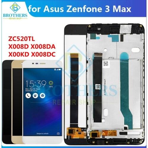 Screen For ASUS Zenfone Pegasus 3 ZC520TL X008D LCD Display with Frame Touch Screen Digitizer Assembly for ASUS X008 Replacement