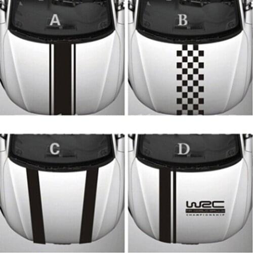 Customization WRC Stripe Car Covers Vinyl Racing Sports Decal Head Car Sticker For Ford Focus Cruze Renault Accessories