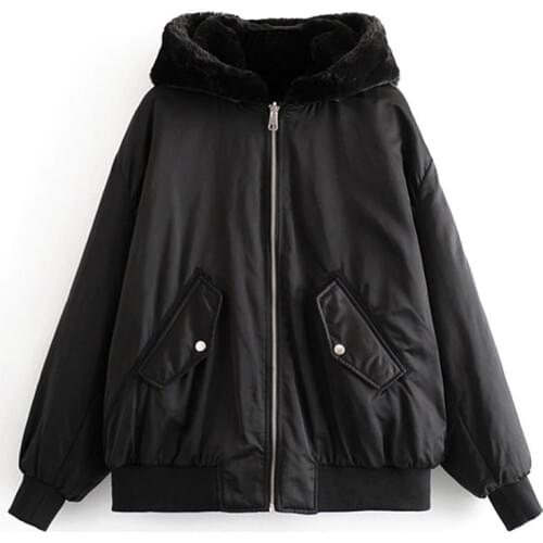 Womens new long sleeve hooded loose waterproof pilot jacket in autumn 2019 Jacket 04341212738