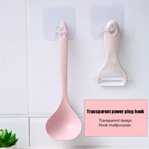 Hot 1PCS Adhesive Hooks Rack Wall Hanger Space Saver Flower Heavy Load Transparent Strong Self Strong Kitchen Bathroom Towel
