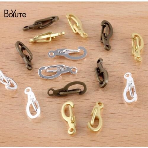 BoYuTe 100 Pieces 3 Colors 8MM Brass Clasp Diy Jewelry Clasps
