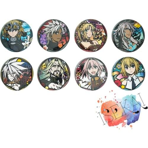Fate Apocrypha Anime Metal Badge Sieg Mordred Jeanne D'Arc Astolfo Karna Vlad III Badge Brooch Pins