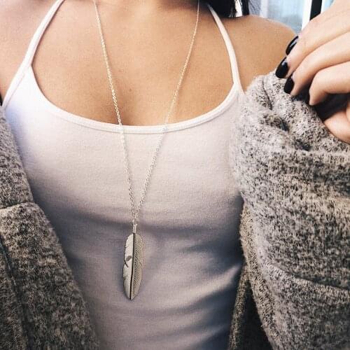 European and American foreign trade Bohemian style retro multi element clavicle chain necklace feather Tassel Necklace female