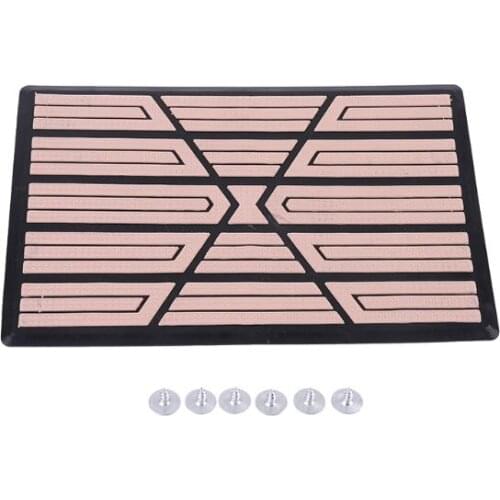 N0HF Universal Black/Beige/brown PVC Car Floor Carpet Pad Heel Foot Mat Pedal Patch Cover 23x15cm Car Mat Anti-skid Pedal